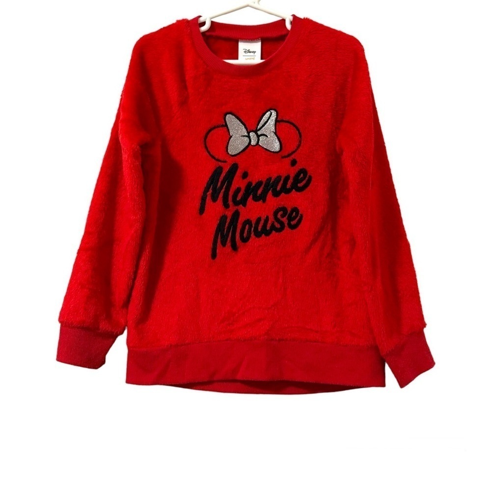 Disney x Jumping Beans Minnie Mouse Fuzzy Pullover Sweatshirt